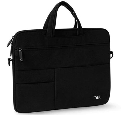 TGK 14 inch Waterproof Laptop Briefcase (Velvet – Black)