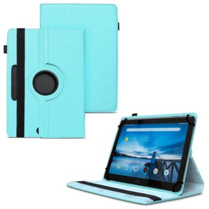 TGK 360 Degree Rotating Universal 3 Camera Hole Leather Stand Case Cover for Lenovo Tab P10 TB-X705F / TB-X705L 10.1-Inch – Sky Blue