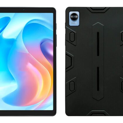 TGK Designer Soft Flexible Shock Absorbent Back Case Cover for Realme Pad Mini 3 / Realme Pad Mini 4 8.68 inch Tablet (Black)