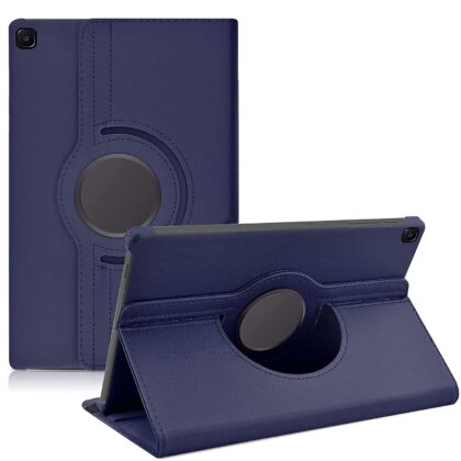 TGK 360 Degree Rotating Leather Smart Case Cover Compatible for Samsung Galaxy Tab S6 Lite 10.4 Cover Model SM-P610/P615 (2020 Release) Dark Blue