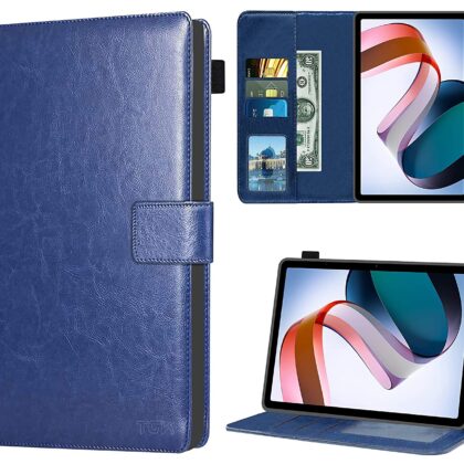 TGK Multi Protective Wallet Leather Flip Stand Case Cover for Redmi Pad 10.61 inch Tablet, Blue