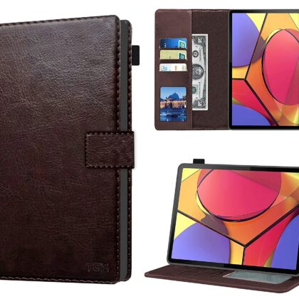 TGK Multi Protective Wallet Leather Flip Stand Case Cover for Lenovo Tab P11 Pro 11.5 inch TB-J706F/J706L, Chocolate Brown