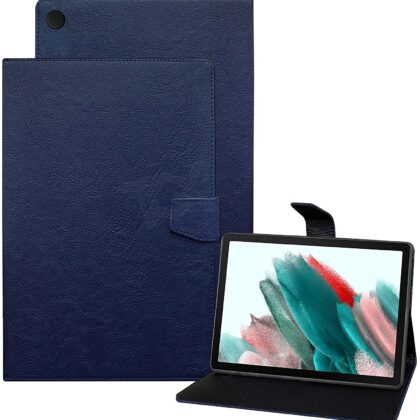TGK Plain Design Leather Flip Stand Case Cover for Samsung Galaxy Tab A8 10.5 inch [SM-X200/X205/X207] 2022 (Blue)