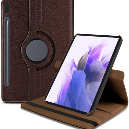 TGK Flip Cover for Samsung Galaxy Tab S7 FE With Stylus 12.4 inches (Brown, Dual Protection, Pack of: 1)