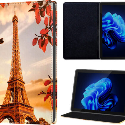 TGK Printed Classic Design Leather Stand Flip Case Cover for Itel PAD ONE 10.1 inch Tablet (Sunset Design)