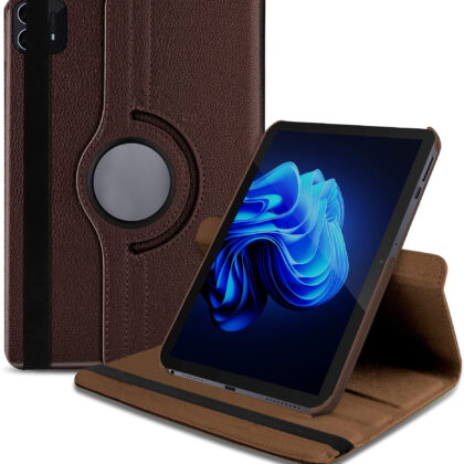 TGK 360 Rotatable Smart Flip Case Cover for Itel PAD ONE 10.1 inch Tablet (Brown)