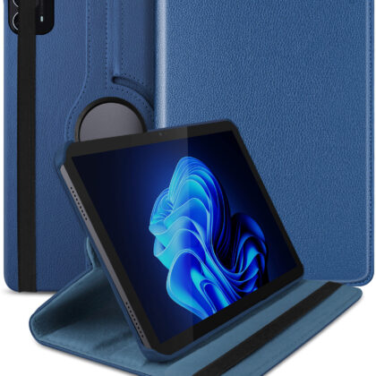 TGK 360 Rotatable Smart Flip Case Cover for Itel PAD ONE 10.1 inch Tablet (Dark Blue)