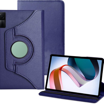 TGK 360 Rotatable Smart Flip Case Cover for Redmi Pad 10.61 inch Tablet (Dark Blue)
