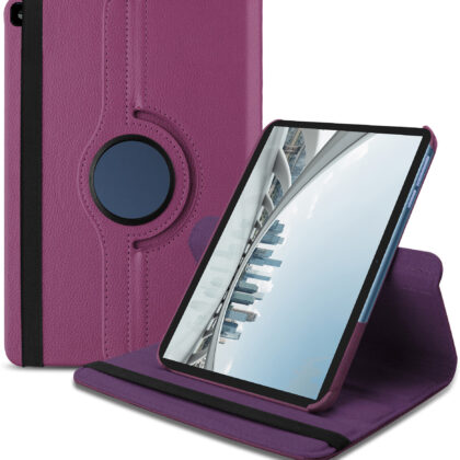 TGK Rotating Leather Flip Case Cover for Honor Pad X8 10.1 inch (Purple)
