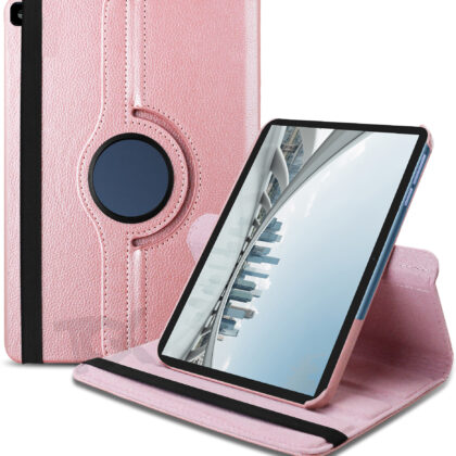 TGK Rotating Leather Flip Case Cover for Honor Pad X8 10.1 inch (Rose Gold)