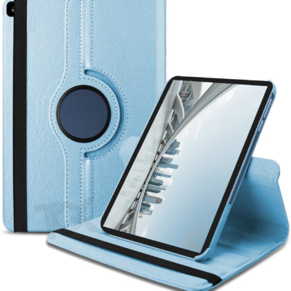 TGK Rotating Leather Flip Case Cover for Honor Pad X8 10.1 inch (Sky Blue)
