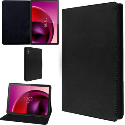 TGK Leather Flip Stand Case Cover for Lenovo Tab M10 5G 10.6 inch (26.9cm) (Black)
