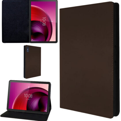 TGK Leather Flip Stand Case Cover for Lenovo Tab M10 5G 10.6 inch (26.9cm) (Brown)