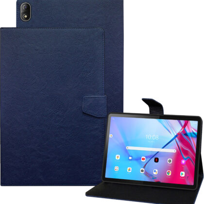 TGK Plain Design Leather Flip Stand Case Cover for Lenovo Tab P11 5G FHD 11 inch (27.94 cm) Tablet (Blue)