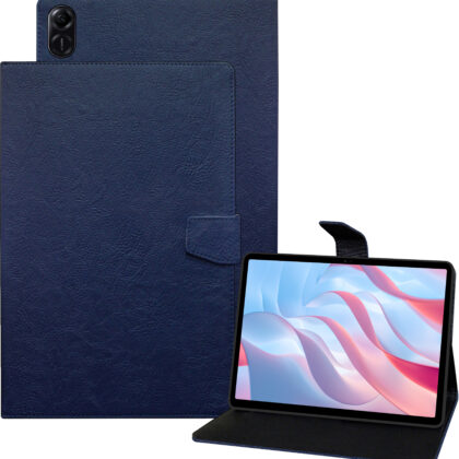 TGK Plain Design Leather Flip Stand Case Cover for HONOR Pad X9 11.5-inch (29.21 cm) Tablet (Blue)