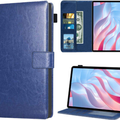 TGK Multi Protective Wallet Leather Flip Stand Case Cover for HONOR Pad X9 11.5-inch (29.21 cm) Tablet (Blue)