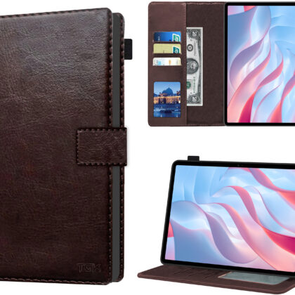 TGK Multi Protective Wallet Leather Flip Stand Case Cover for HONOR Pad X9 11.5-inch (29.21 cm) Tablet (Dark Brown)