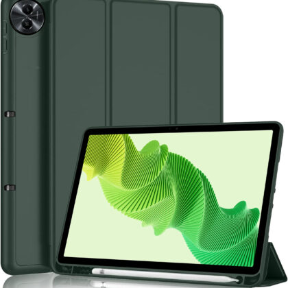 TGK Cover for Realme Pad 2 Cover Case 11.5 inch, Soft Flexible with Pencil Holder Trifold Flip Back Case for Realme Pad 2 Tablet Cover (Green)