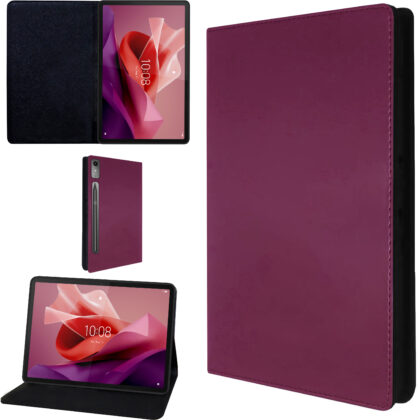 TGK Leather Flip Stand Case Cover for Lenovo Tab P12 12.7 inch Tablet TB370FU 2023 Released (Violet)