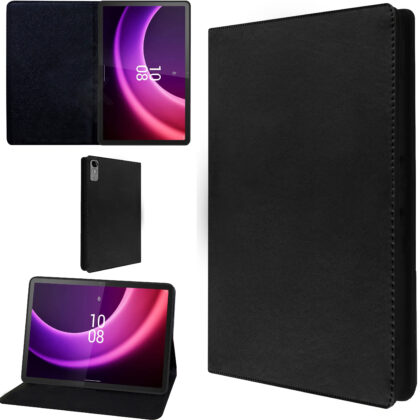 TGK Leather Flip Stand Case Cover for Lenovo Tab P11 2nd Gen 11.5 Inch 2023 (ZABG0285IN) TB-350FU TB-TB350XU (Black)