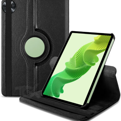 TGK 360 Degree Rotating Leather Smart Flip Case Cover for realme Pad 2 11.5 inch Tablet (Black)