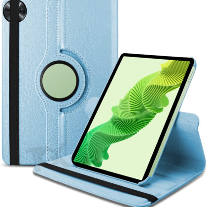 TGK 360 Degree Rotating Leather Smart Flip Case Cover for realme Pad 2 11.5 inch Tablet (Sky Blue)