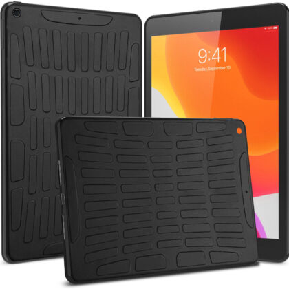 TGK Defender Series Rugged Back Case Cover for iPad 9th Gen 10.2 inch (2021) / 8th Gen / 7th Gen, Black