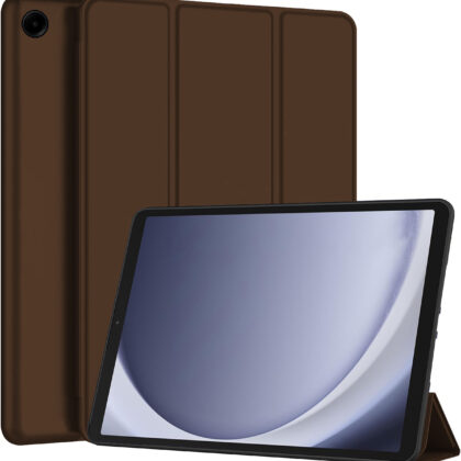 TGK Trifold Back Flip Stand Case Cover for Samsung Galaxy Tab A9 8.7 inch (Chocolate Brown)