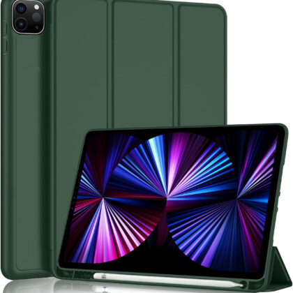 TGK Flip Cover for Apple iPad Pro 2021 (3rd Generation) 11 inches (Green, Cases with Holder, Pack of: 1)