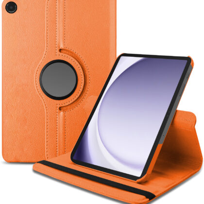 TGK Flip Cover for Samsung Galaxy Tab A9+ 11.0 inch (Orange, Dual Protection, Pack of: 1)