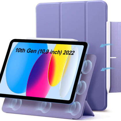 TGK Flip Cover for Apple iPad (10th Gen) 10.9 Inch (Purple, Magnetic Case, Pack of: 1)