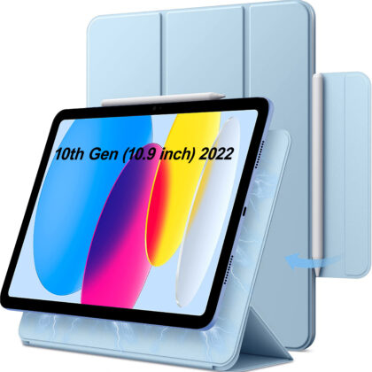 TGK Flip Cover for Apple iPad (10th Gen) 10.9 Inch (Blue, Magnetic Case, Pack of: 1)