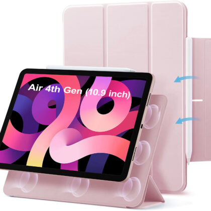 TGK Flip Cover for Apple iPad Air 4th Gen 10.9 inch (Pink, Magnetic Case, Pack of: 1)