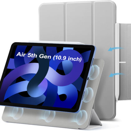 TGK Flip Cover for Apple iPad Air 5th gen 10.9 inch (Grey, Magnetic Case, Pack of: 1)