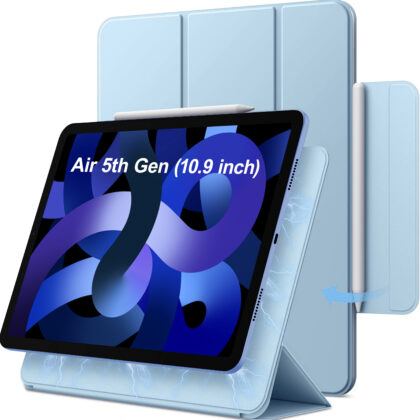 TGK Flip Cover for Apple iPad Air 5th gen 10.9 inch (Blue, Magnetic Case, Pack of: 1)