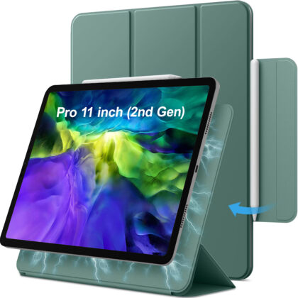 TGK Flip Cover for Apple iPad Pro 11 inch 2nd Gen 2020 (Green, Magnetic Case, Pack of: 1)