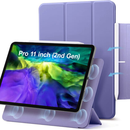 TGK Flip Cover for Apple iPad Pro 11 inch 2nd Gen 2020 (Purple, Magnetic Case, Pack of: 1)