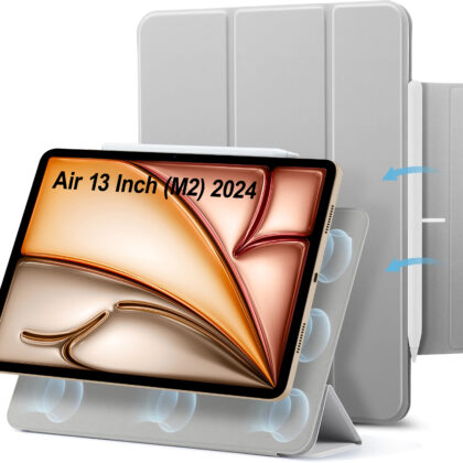 TGK Flip Cover for Apple iPad Air 13 Inch M2 2024 (Grey, Magnetic Case, Pack of: 1)
