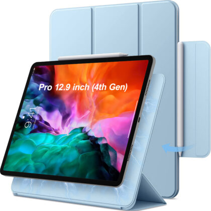 TGK Flip Cover for Apple iPad Pro 12.9 inch 4th Gen 2020 (Blue, Magnetic Case, Pack of: 1)