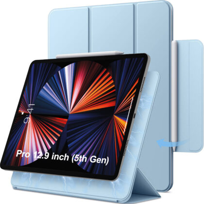 TGK Flip Cover for Apple iPad Pro 12.9 inch 5th Gen 2021 (Blue, Magnetic Case, Pack of: 1)