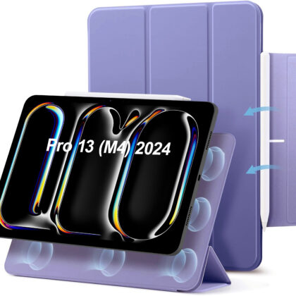 TGK Flip Cover for Apple iPad Pro 13 Inch 2024 M4 7th Gen (Purple, Magnetic Case, Pack of: 1)