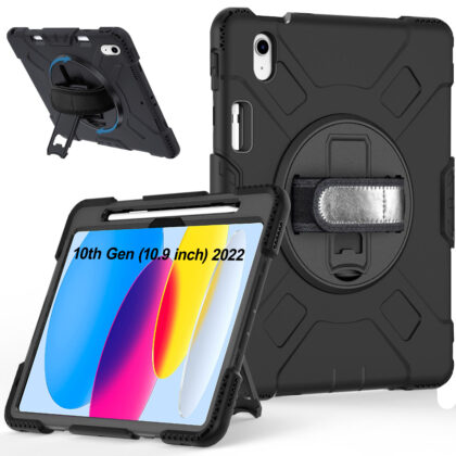 TGK Back Cover for Apple iPad (10th Gen) 10.9 Inch (Black, Rugged Armor, Pack of: 1)