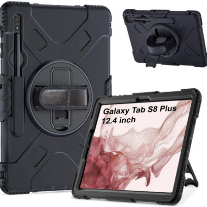 TGK Bumper Case for Samsung Galaxy Tab S8 Plus 12.4 inch (Black, Dual Protection, Pack of: 1)