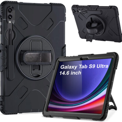 TGK Bumper Case for Samsung Galaxy Tab S9 Ultra 14.6 inch (Black, Dual Protection, Pack of: 1)
