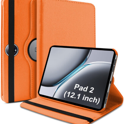 TGK Flip Cover for OnePlus Pad 2 12.1 inch Tablet (Orange, Dual Protection, Pack of: 1)