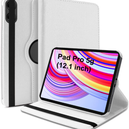TGK Flip Cover for Redmi Pad Pro 12.1 inch Tablet (White, Dual Protection, Pack of: 1)