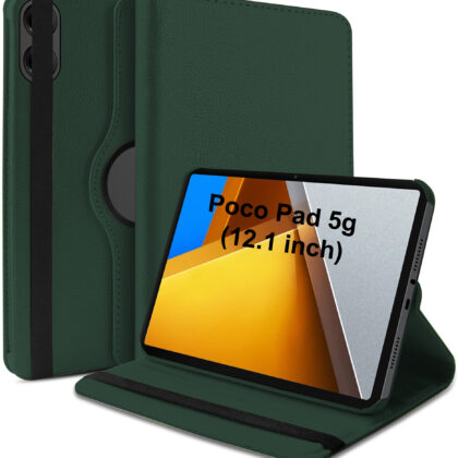 TGK Flip Cover for Poco Pad 12.1 inch Tablet (Green, Dual Protection, Pack of: 1)