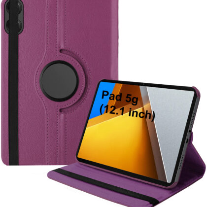 TGK Flip Cover for Poco Pad 12.1 inch Tablet (Purple, Dual Protection, Pack of: 1)
