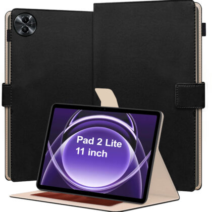 TGK Flip Cover for realme Pad 2 Lite 11 inch Tablet (Black, Dual Protection, Pack of: 1)