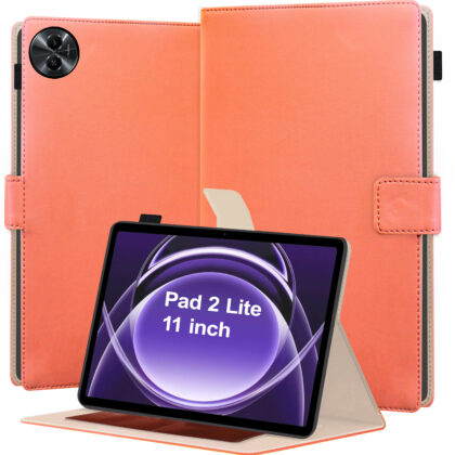 TGK Flip Cover for realme Pad 2 Lite 11 inch Tablet (Orange, Dual Protection, Pack of: 1)